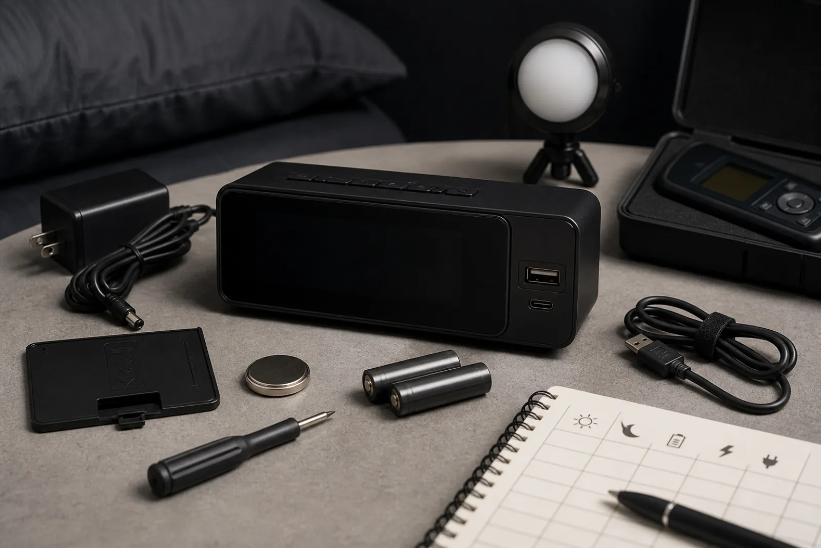 Editorial image for Digital Alarm Clocks: Lowest Brightness, What Battery Backup Actually Does, and the USB Port That Dies First.