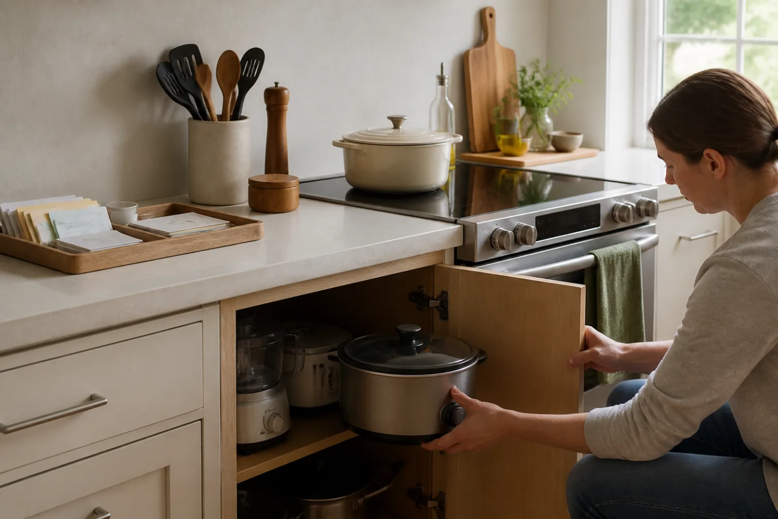 Editorial image for How to Clear a Crowded Kitchen Counter and Keep It That Way.
